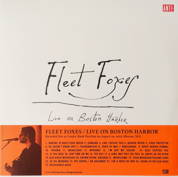 Fleet Foxes ‎– Live on Boston Harbor (RSD24) (3LP) (New Vinyl)