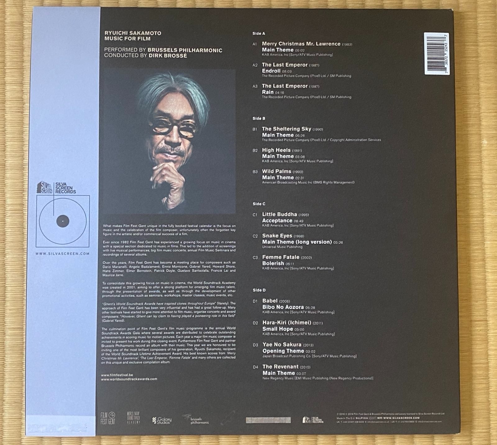 Ryuichi Sakamoto 坂本龍一- Music For Film (2LP) (Black Vinyl