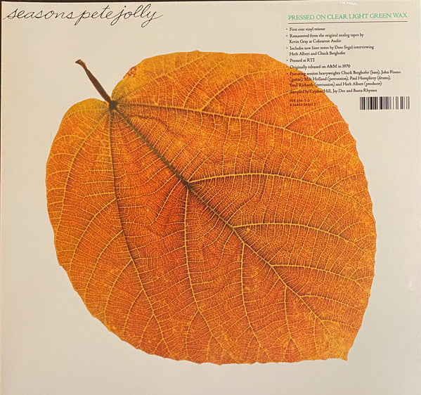 Pete Jolly - Seasons (New Vinyl) (Green Vinyl)