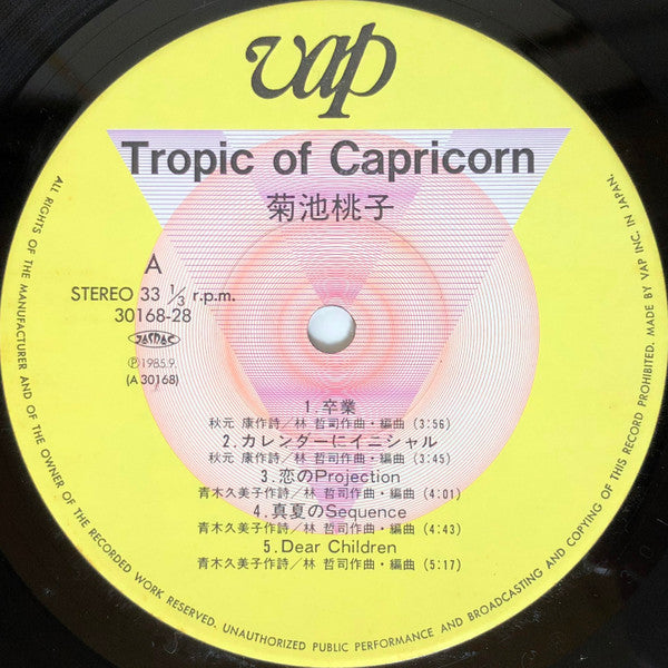 Kikuchi Momoko 菊池桃子 – Tropic Of Capricorn (Vintage) – flowrecords